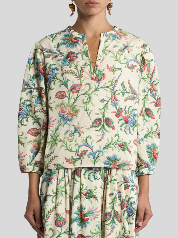 ETRO - BLOUSE EN COTON À MOTIF FLORAL