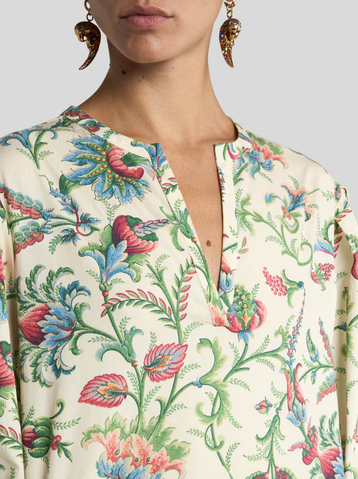 ETRO - BLOUSE EN COTON À MOTIF FLORAL