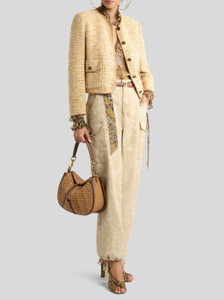 ETRO - BLOUSE EN MOUSSELINE DE SOIE À COL LAVALLIÈRE ET MOTIF PAISLEY ANIMALIER