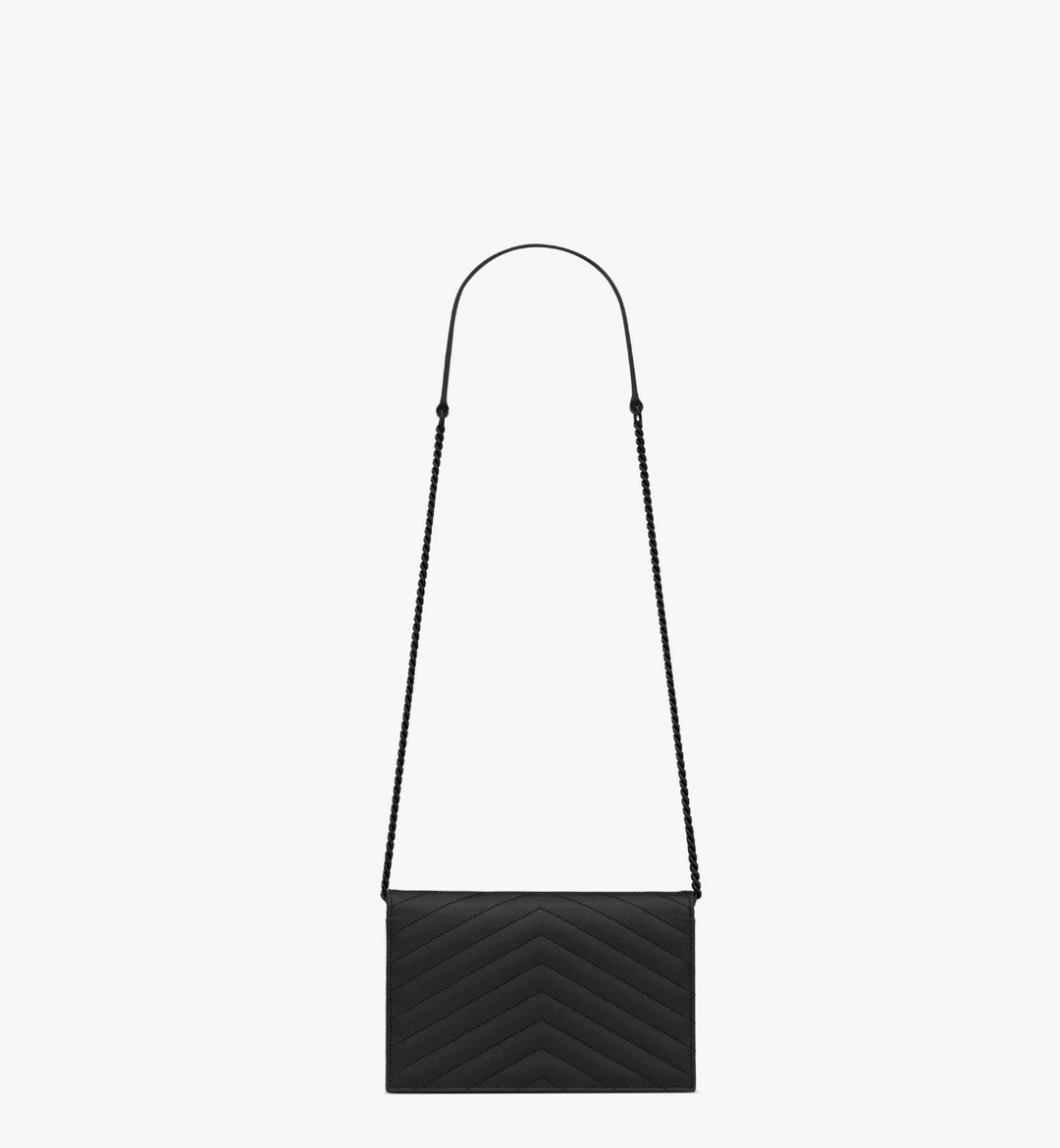 SAINT LAURENT - CASSANDRE ENVELOPE CHAIN WALLET EN CUIR GRAIN DE POUDRE