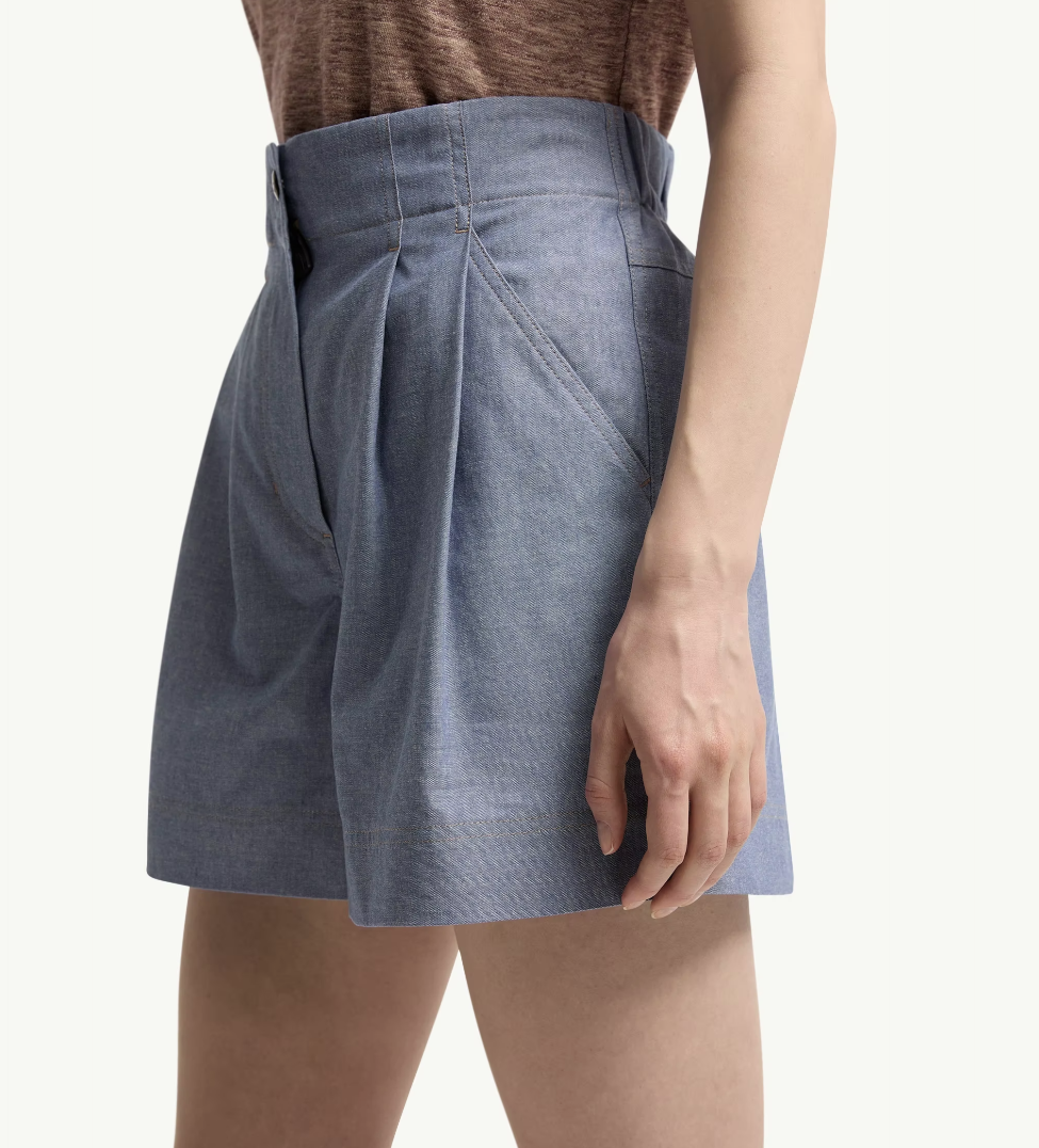 MONCLER - Short en chambray
