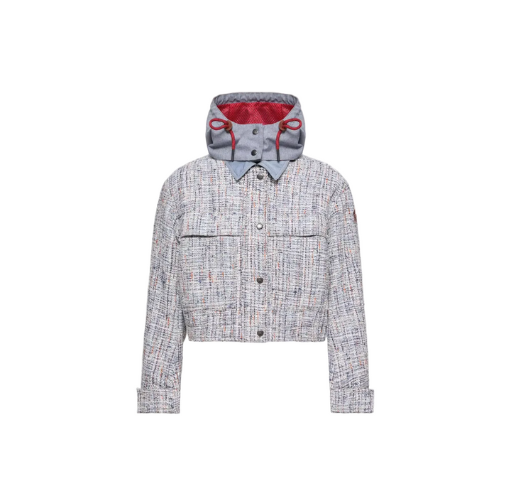 MONCLER - Veste en tweed à capuche Termez