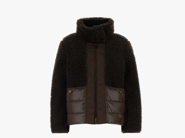 MONCLER - Doudoune courte à capuche en teddy Glorieux