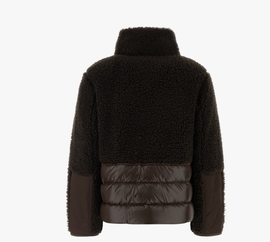 MONCLER - Doudoune courte à capuche en teddy Glorieux
