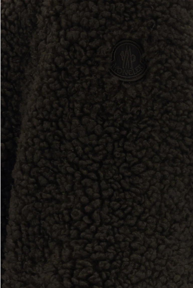 MONCLER - Doudoune courte à capuche en teddy Glorieux