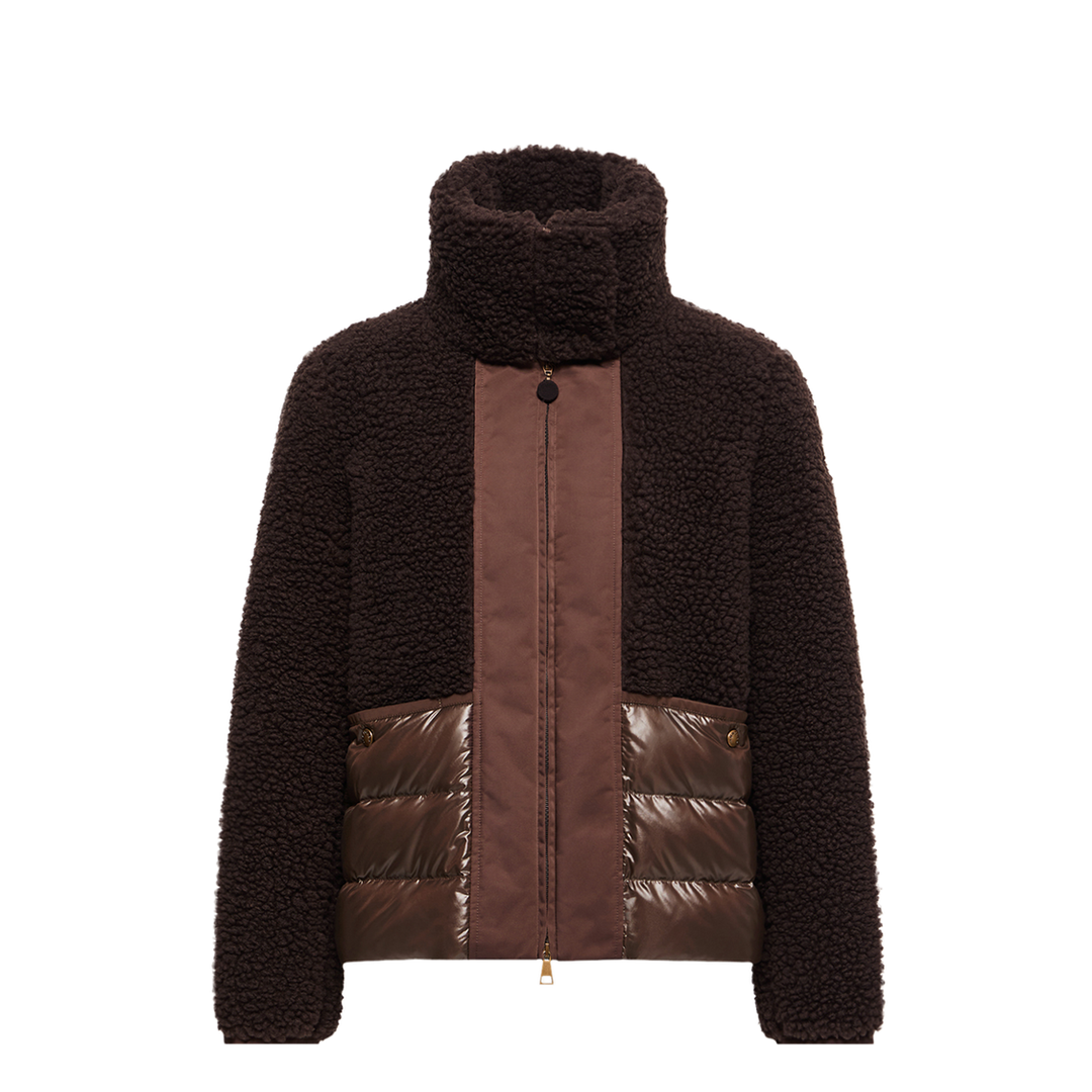 MONCLER - Doudoune courte à capuche en teddy Glorieux