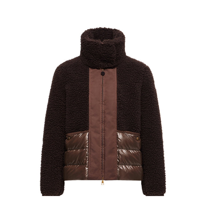 MONCLER - Doudoune courte à capuche en teddy Glorieux