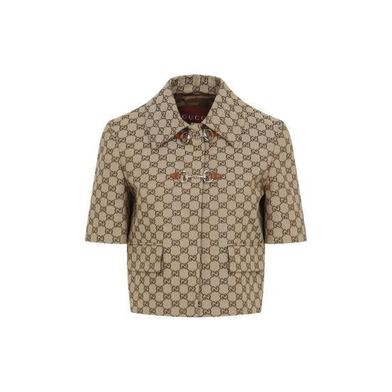 GUCCI - Veste courte en toile GG