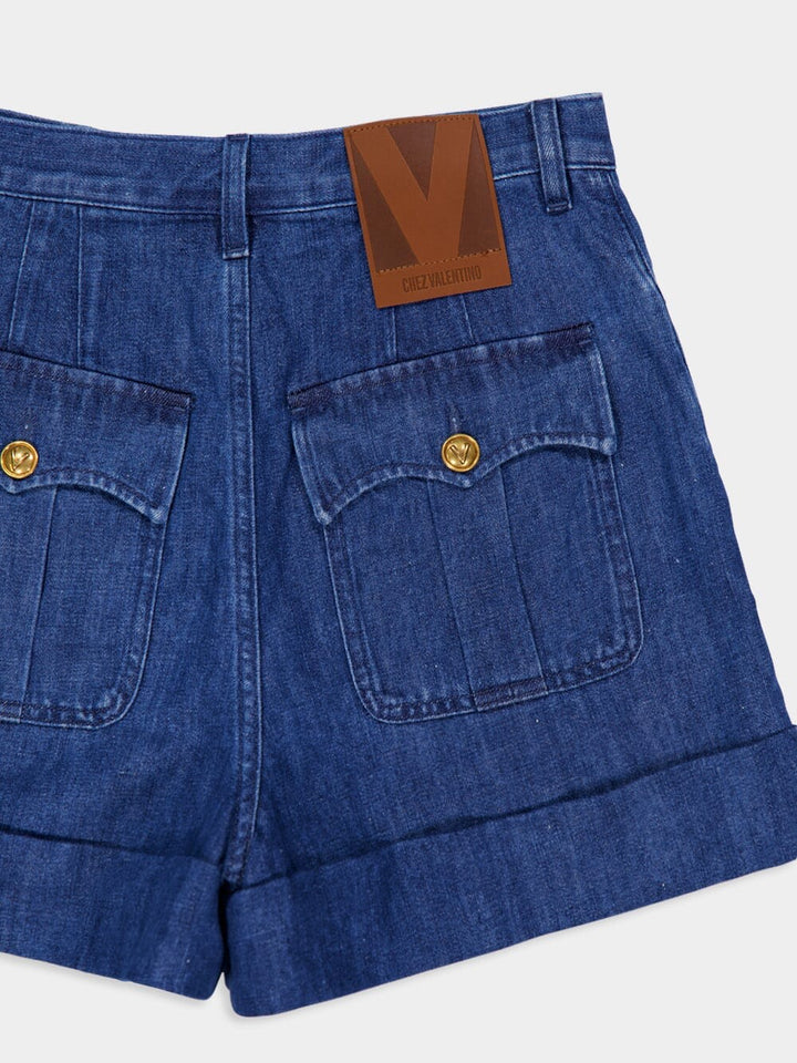 VALENTINO - SHORT DENIM MEDIUM BLUE