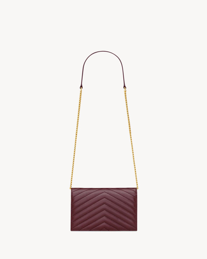 SAINT LAURENT - CASSANDRE ENVELOPE CHAIN WALLET EN CUIR D'AGNEAU