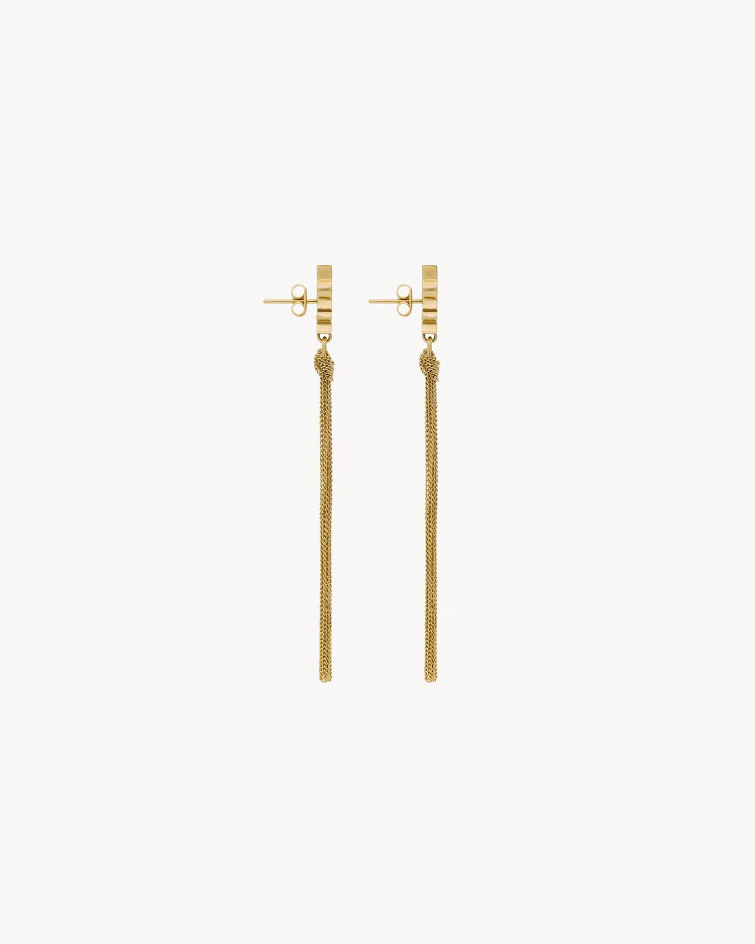 SAINT LAURENT - CASSANDRE boucles d’oreilles à pompon en métal