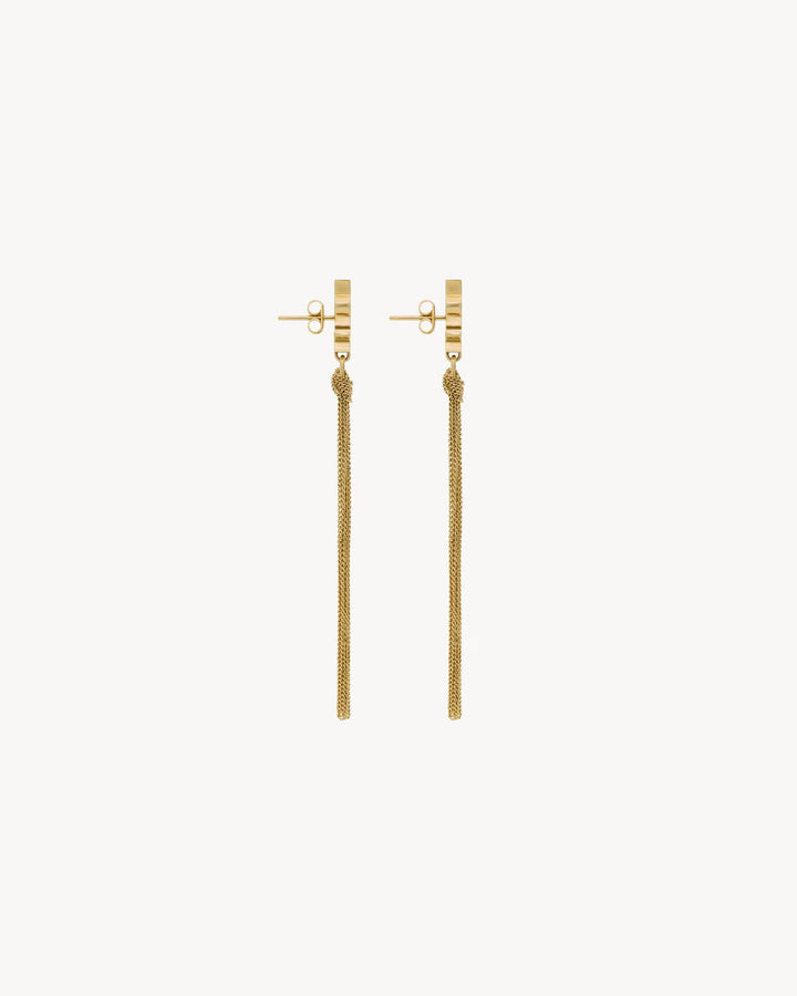 SAINT LAURENT - CASSANDRE boucles d’oreilles à pompon en métal
