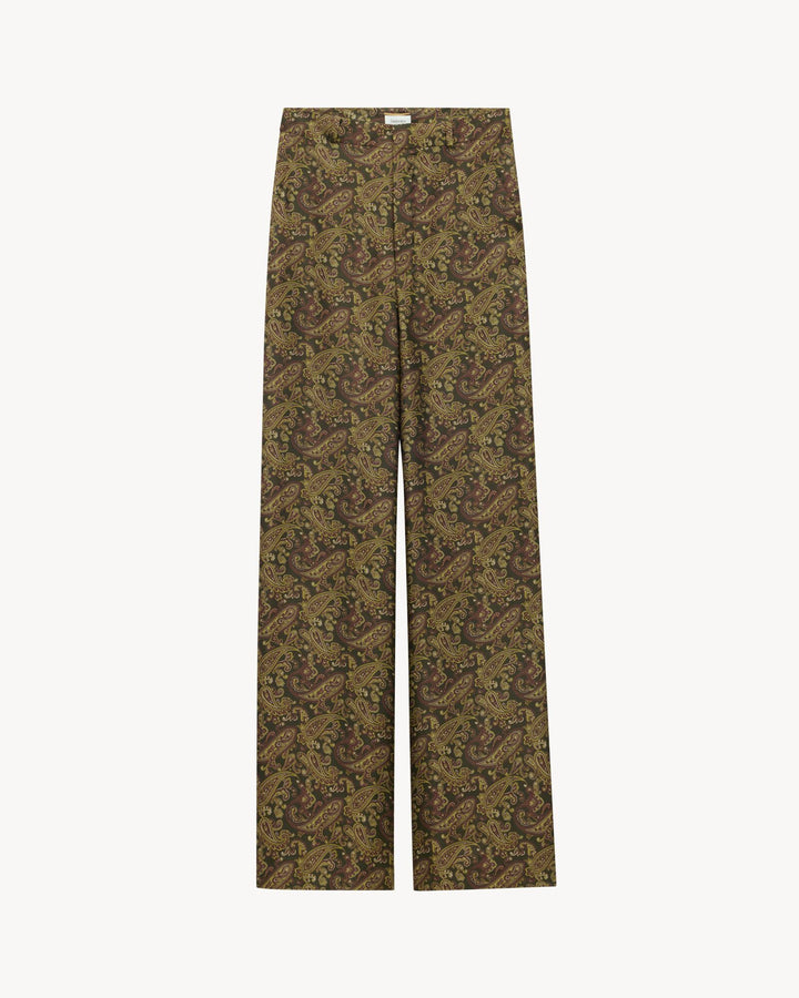 SAINT LAURENT - Pantalon en sergé de soie paisley