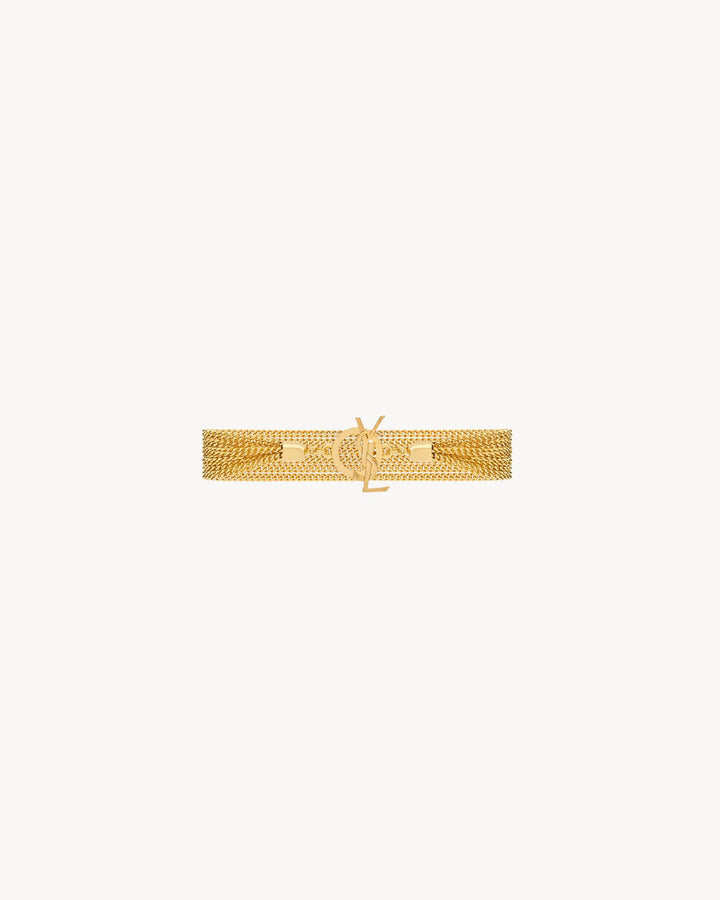 SAINT LAURENT - CASSANDRE Bracelet chaîne en métal