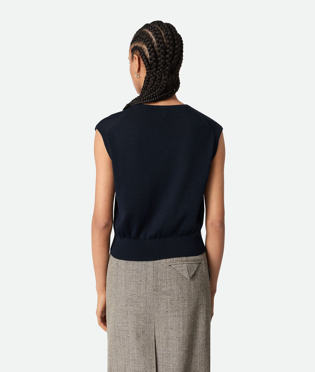 BOTTEGA VENETA - Twinset en coton et viscose légers avec détails de boutons noués.