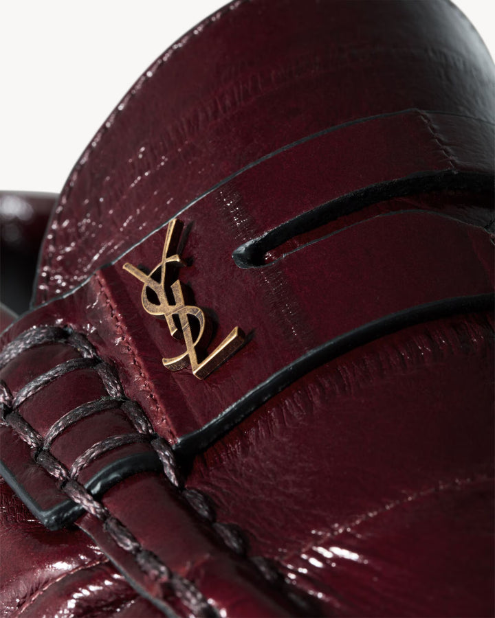 SAINT LAURENT -  LE LOAFER mules en cuir d’anguille