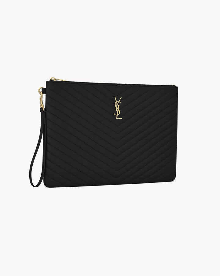 SAINT LAURENT - CASSANDRE large POCHETTE EN CUIR