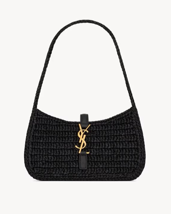 SAINT LAURENT - Le 5 à 7 mini en raphia