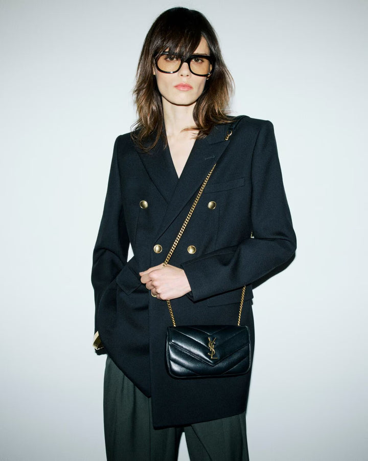 SAINT LAURENT LOULOU MINI EN CUIR D'AGNEAU