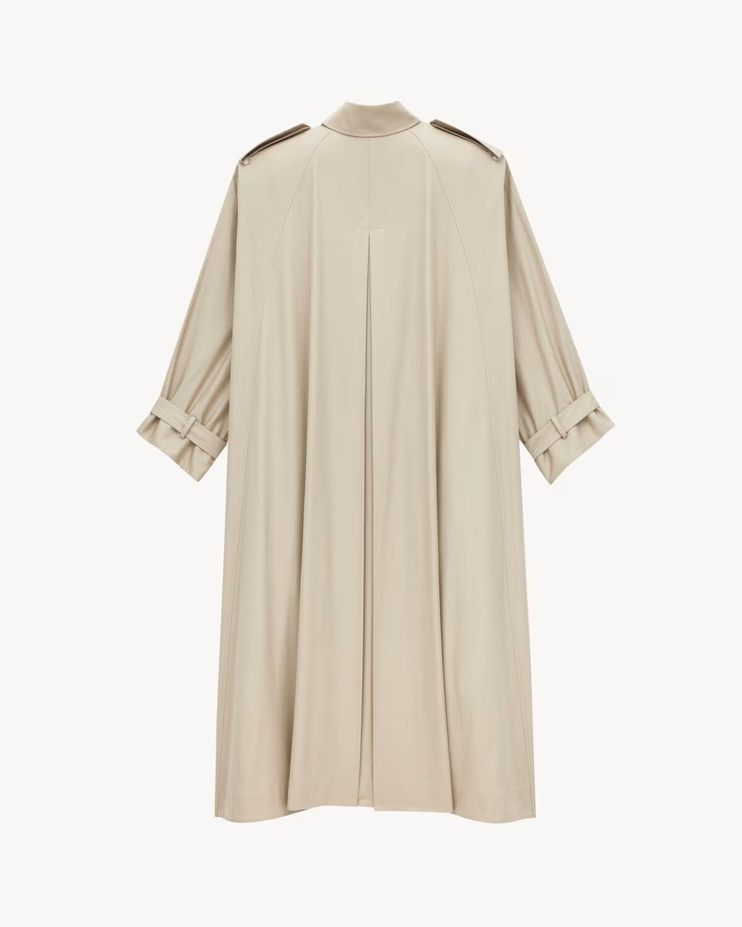 SAINT LAURENT - Trench cape en sergé de coton