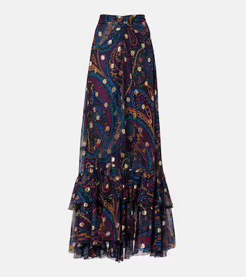 ETRO - Jupe longue en soie
