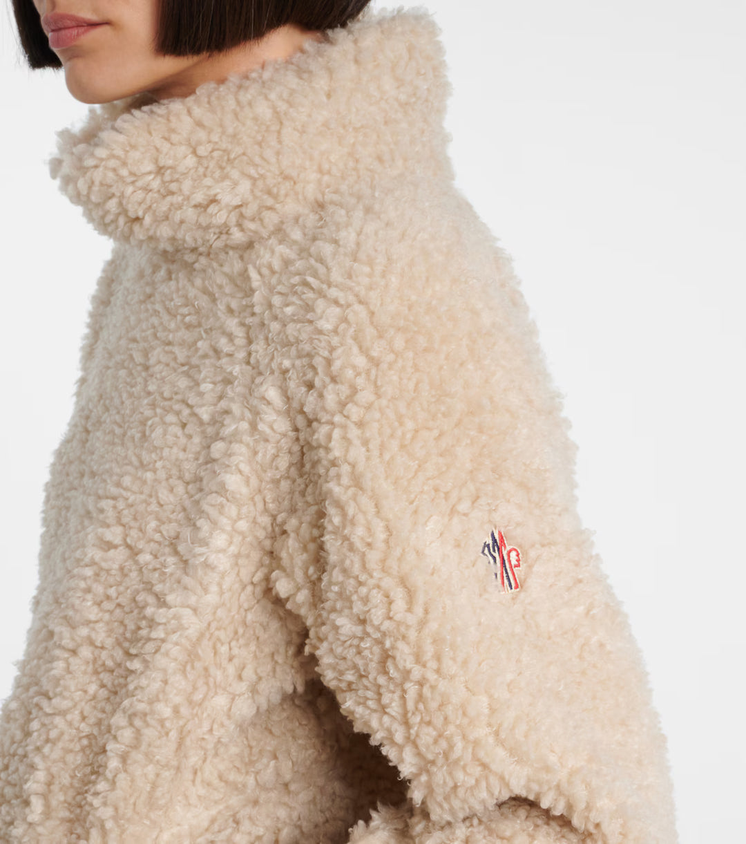 MONCLER - Sweat à col roulé en teddy