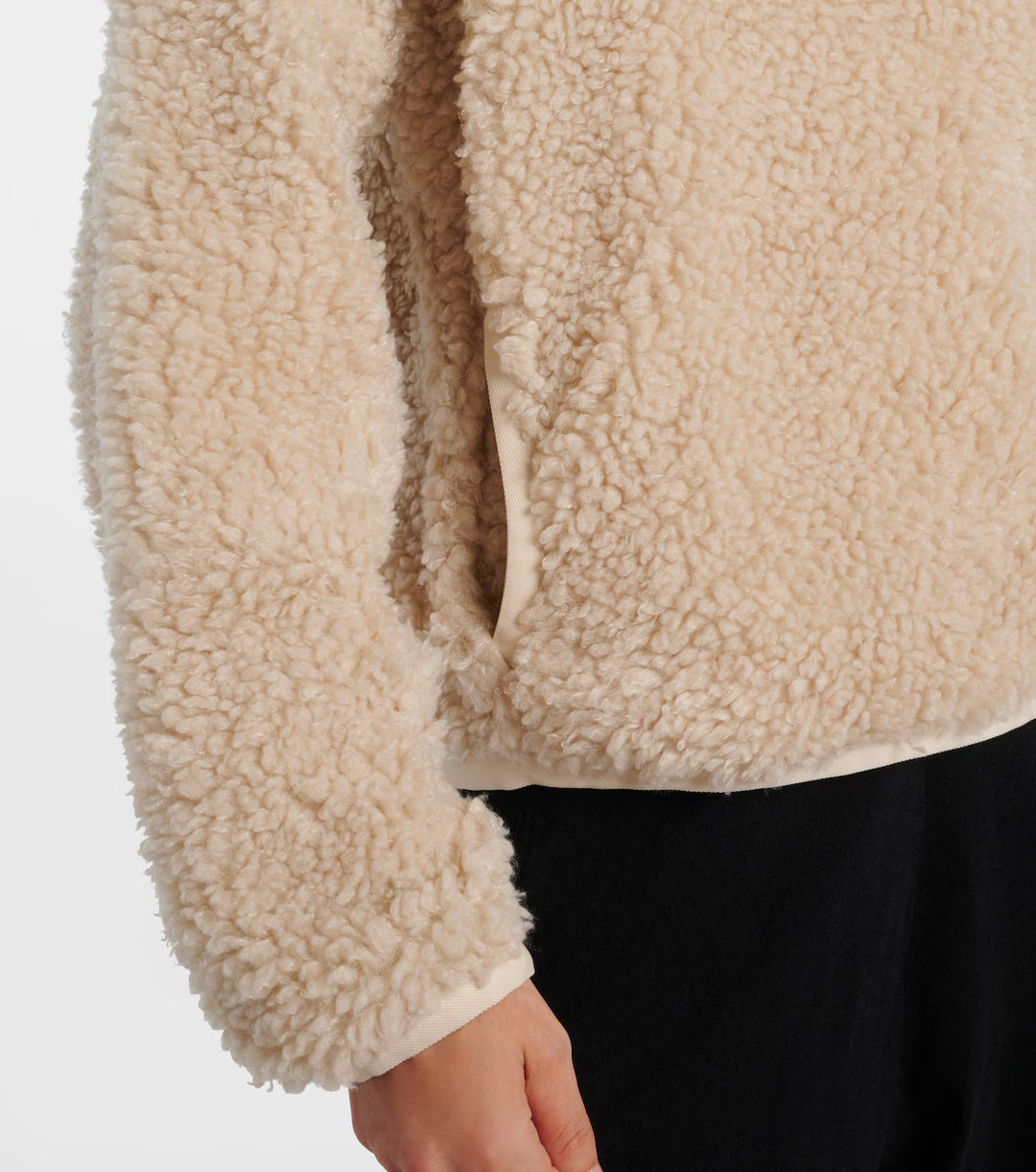 MONCLER - Sweat à col roulé en teddy