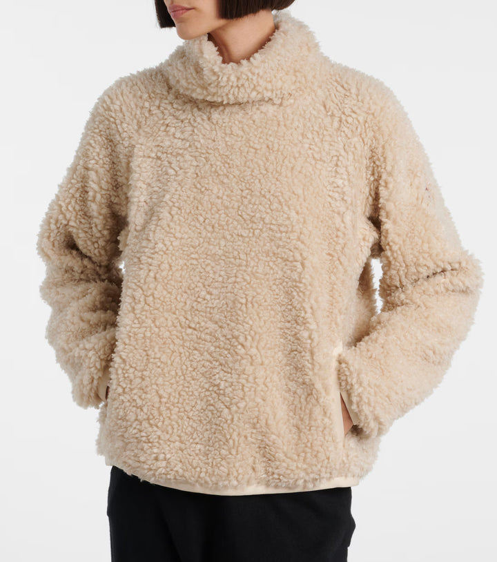 MONCLER - Sweat à col roulé en teddy