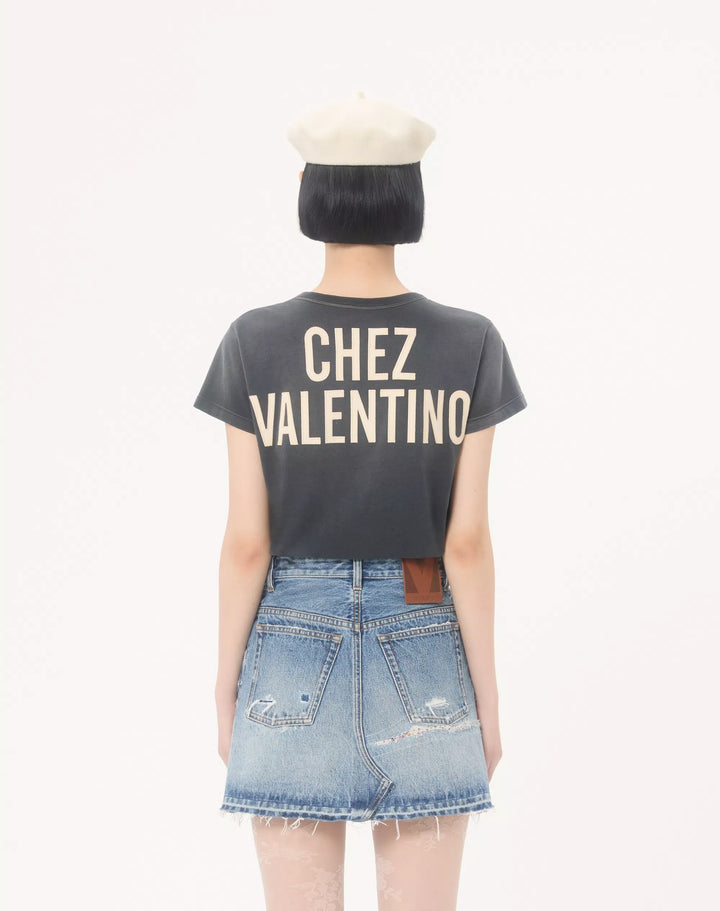 VALENTINO - T-Shirt En Coton Imprimé