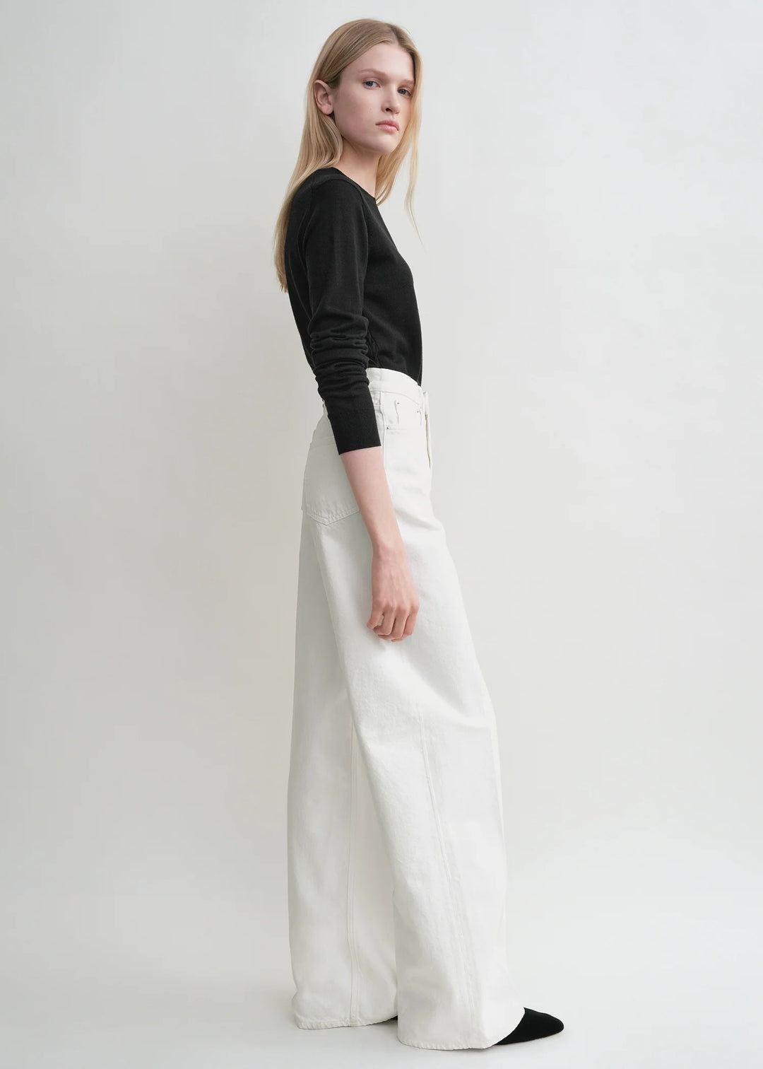 TOTEME - Wide leg denim white