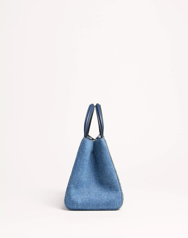 VALENTINO - Sac À Main Moyen Valentino Garavani Alltime En Denim