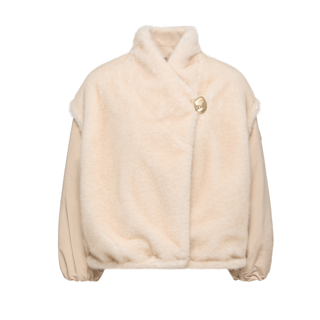 MONCLER Doudoune réversible 2-en-1 Chardonneret en teddy