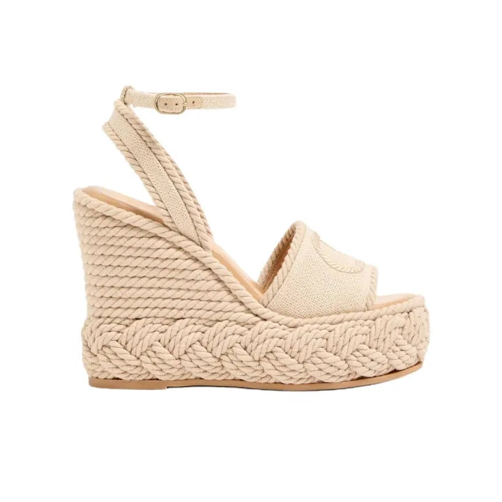 VALENTINO-Espadrilles à talon compensé