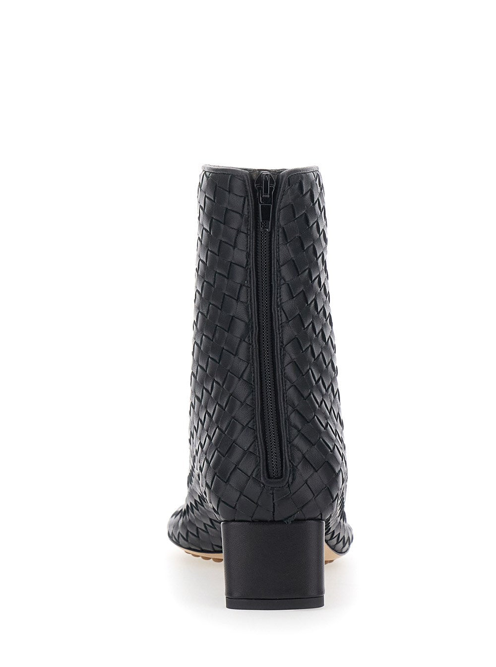 BOTTEGA VENETA - Bottes noires  avec motif Intreccio
