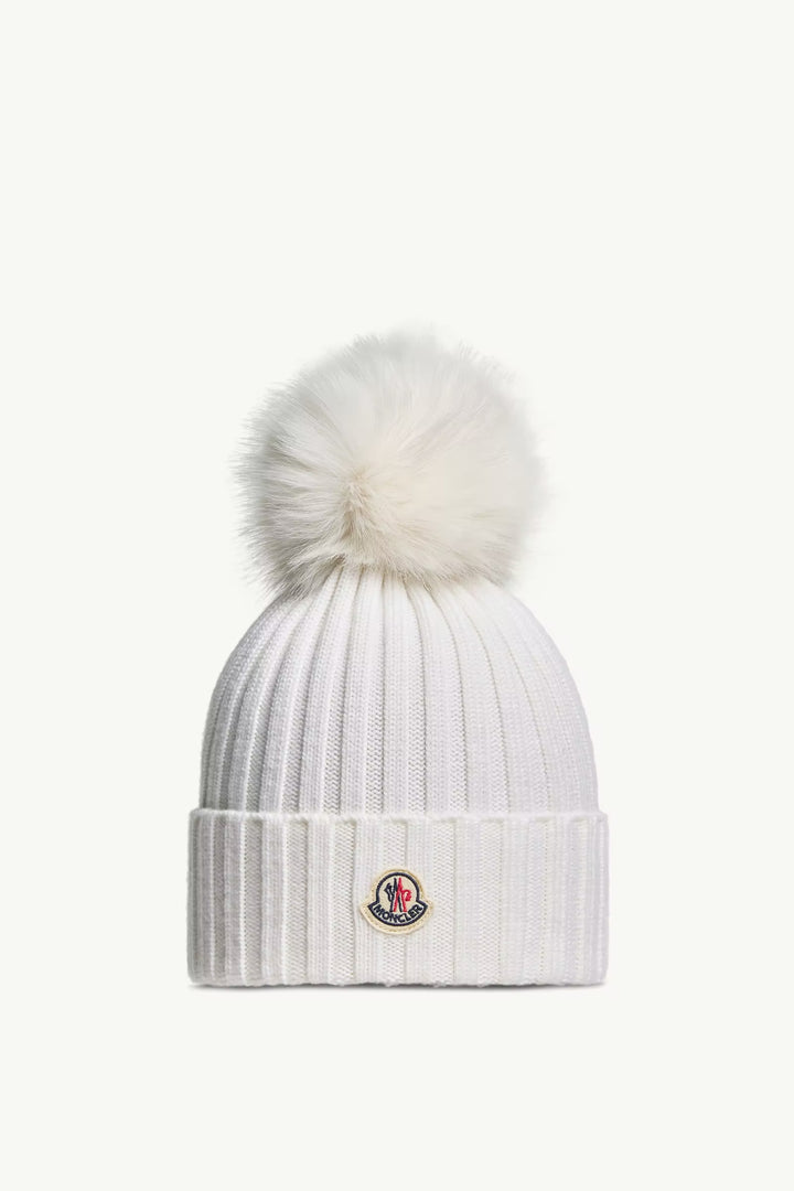 MONCLER-Bonnet en laine avec pompon