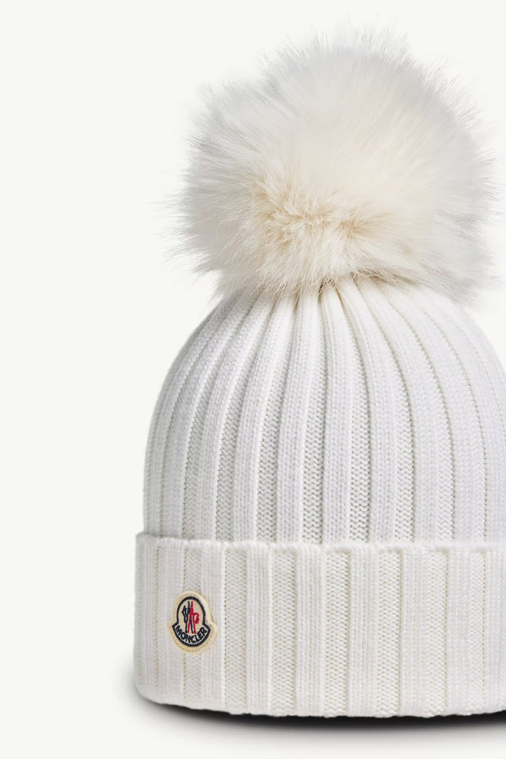 MONCLER-Bonnet en laine avec pompon