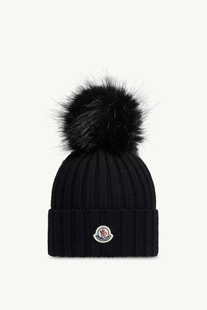 MONCLER-Bonnet en laine avec pompon