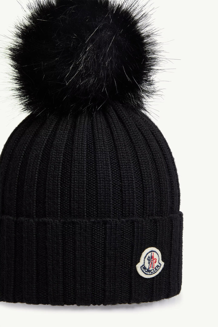 MONCLER-Bonnet en laine avec pompon