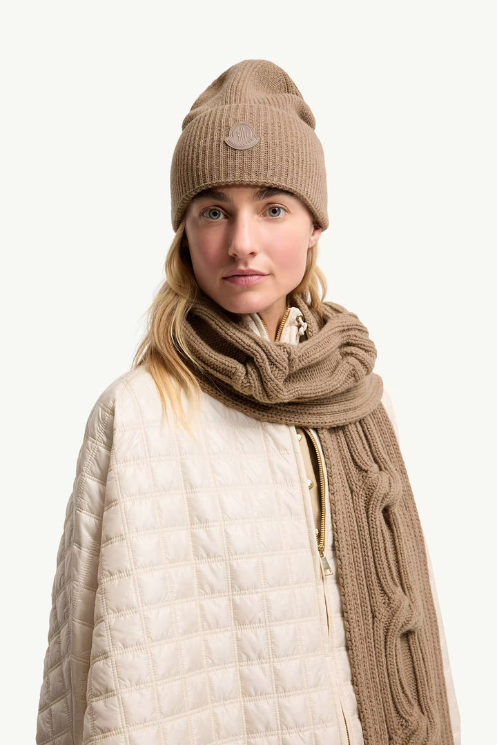 MONCLER-Bonnet en laine et cachemire mélangés