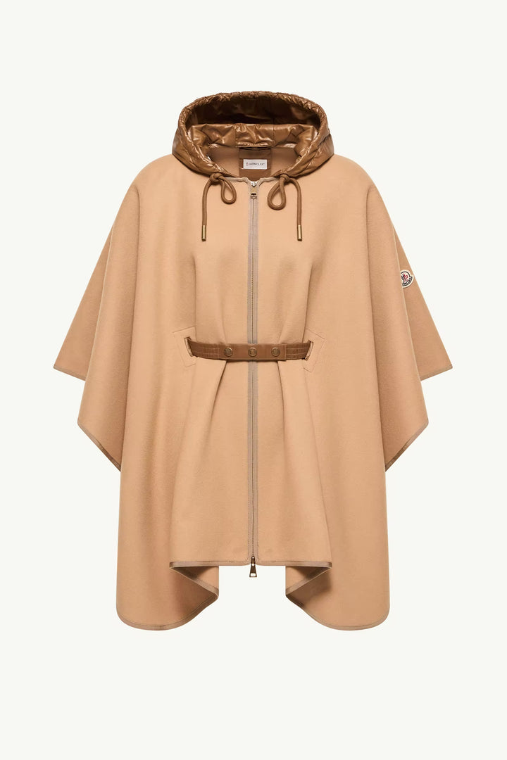 MONCLER Cape matelassée en laine mélangée