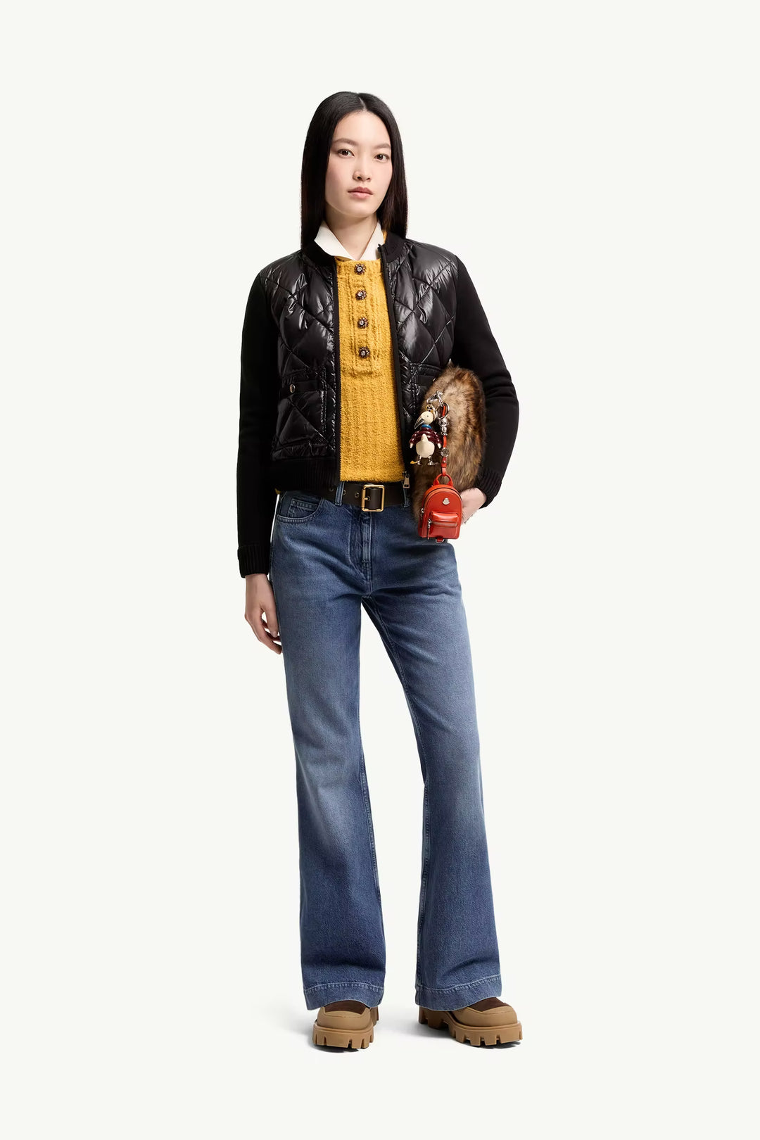 MONCLER Cardigan matelassé en coton