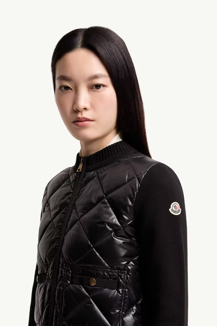 MONCLER Cardigan matelassé en coton