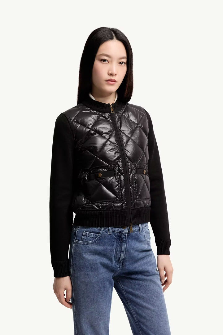 MONCLER Cardigan matelassé en coton