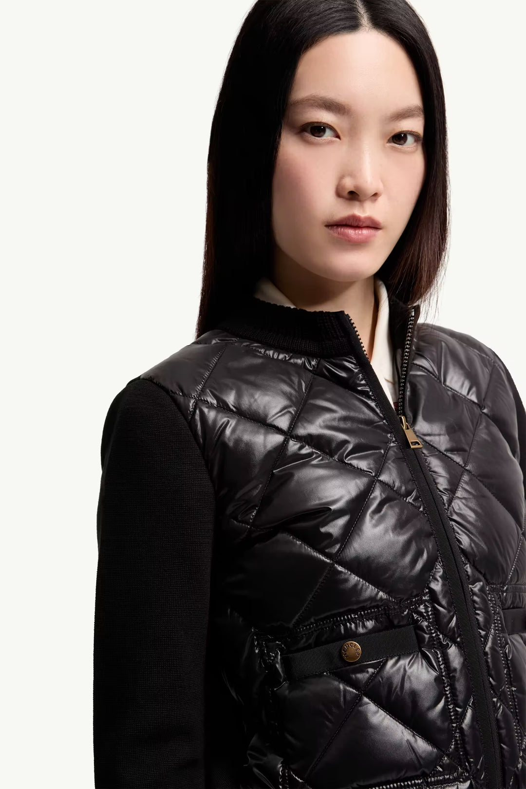 MONCLER Cardigan matelassé en coton