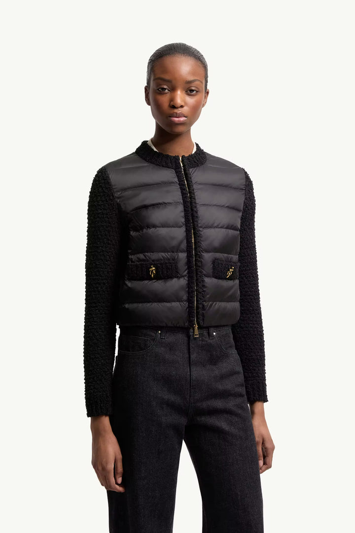 MONCLER - Cardigan zippé matelassé