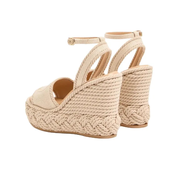 VALENTINO-Espadrilles à talon compensé