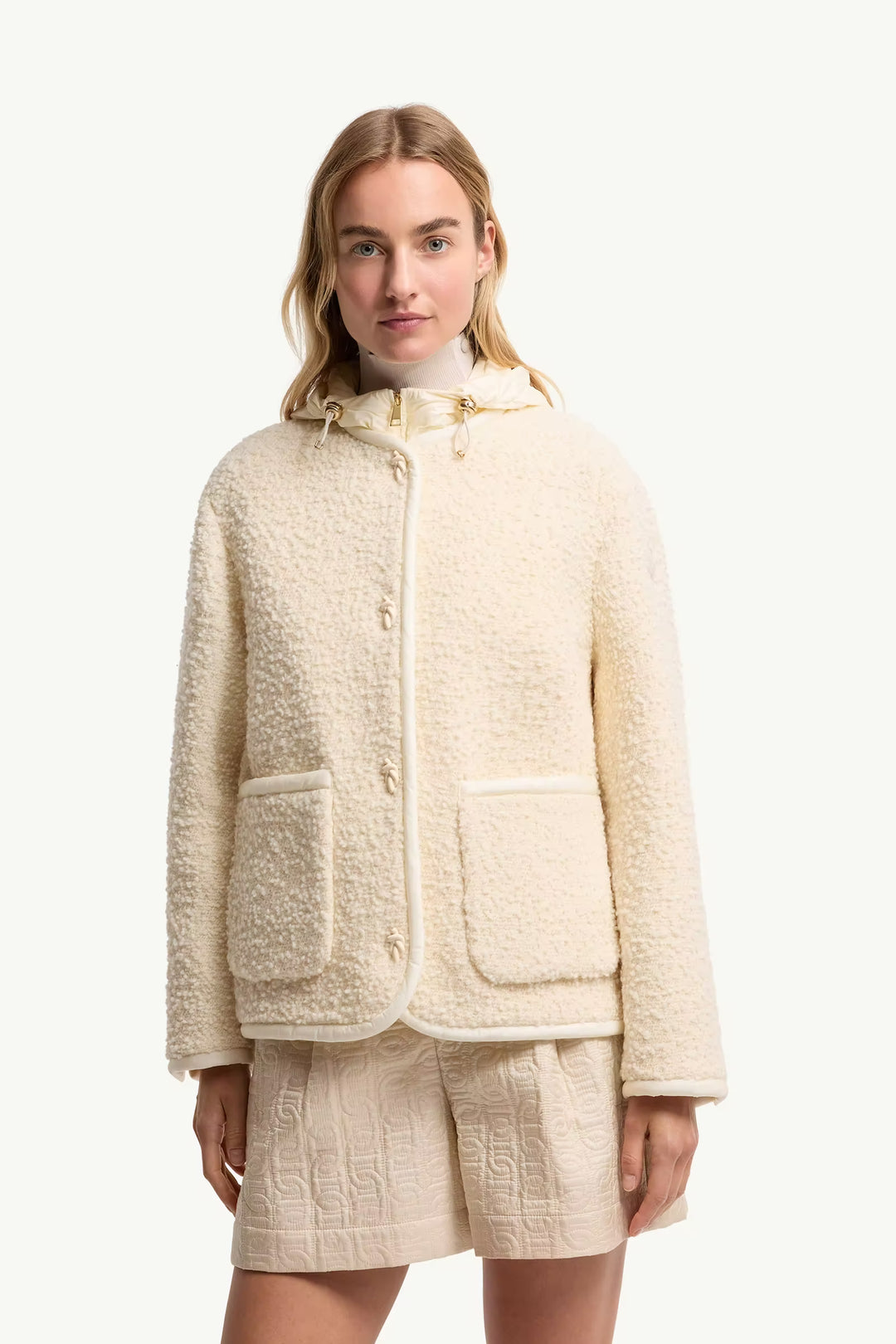 MONCLER Doudoune courte 3-en-1 en laine et coton Hylesine