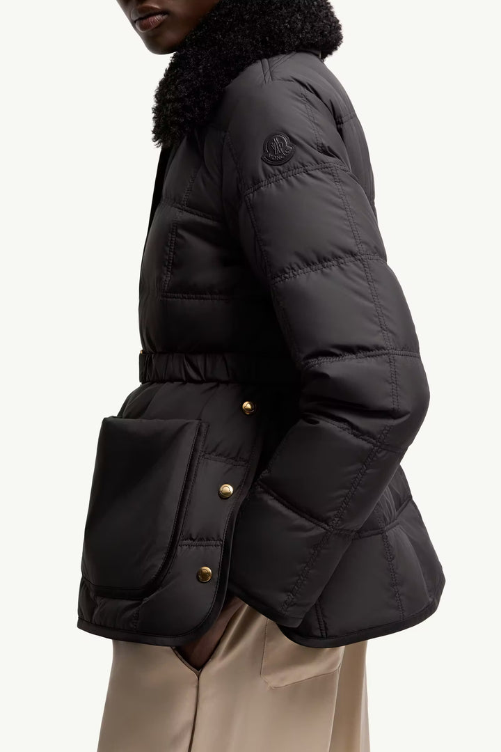 MONCLER Doudoune courte à ceinture Cygnes