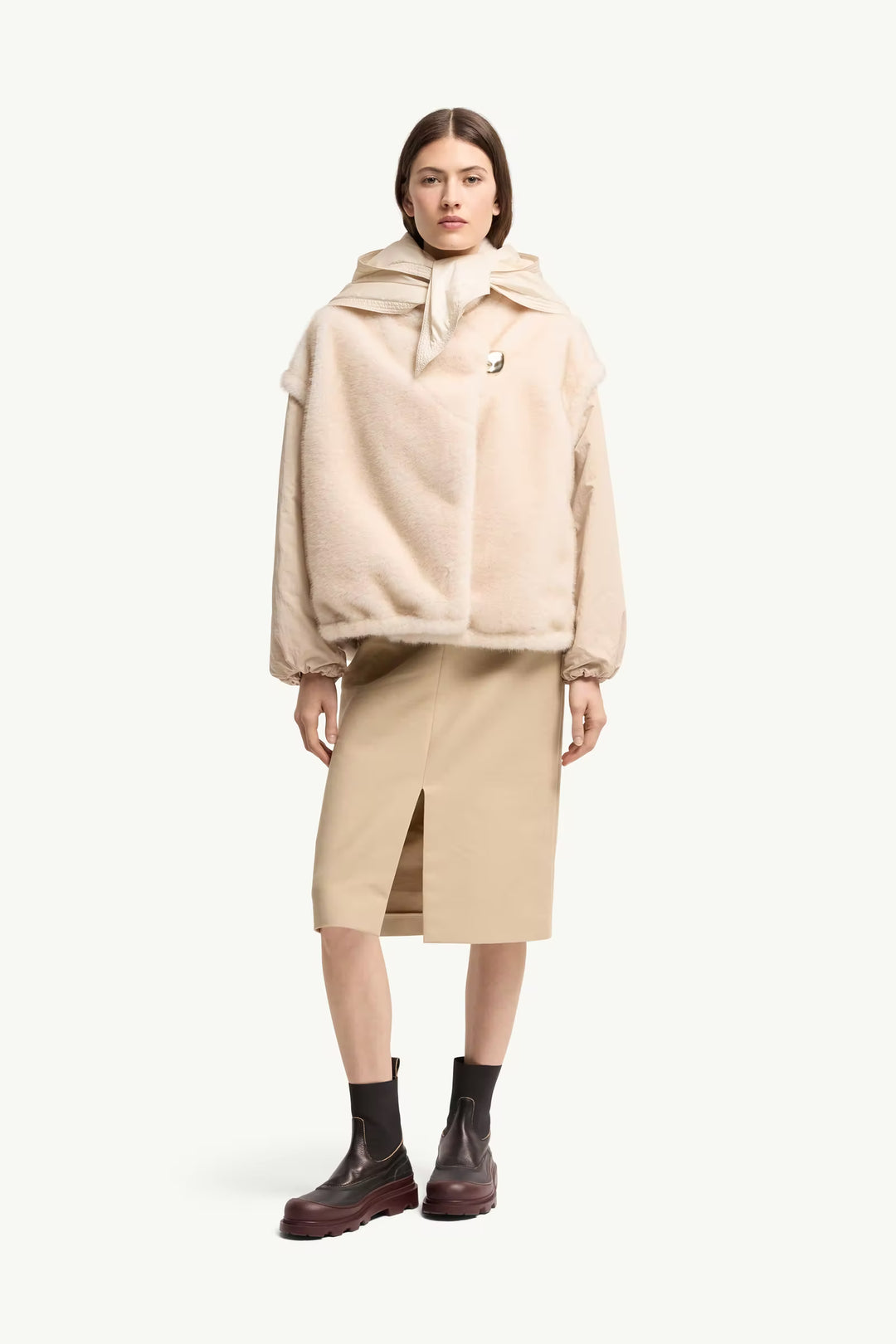MONCLER Doudoune réversible 2-en-1 Chardonneret en teddy