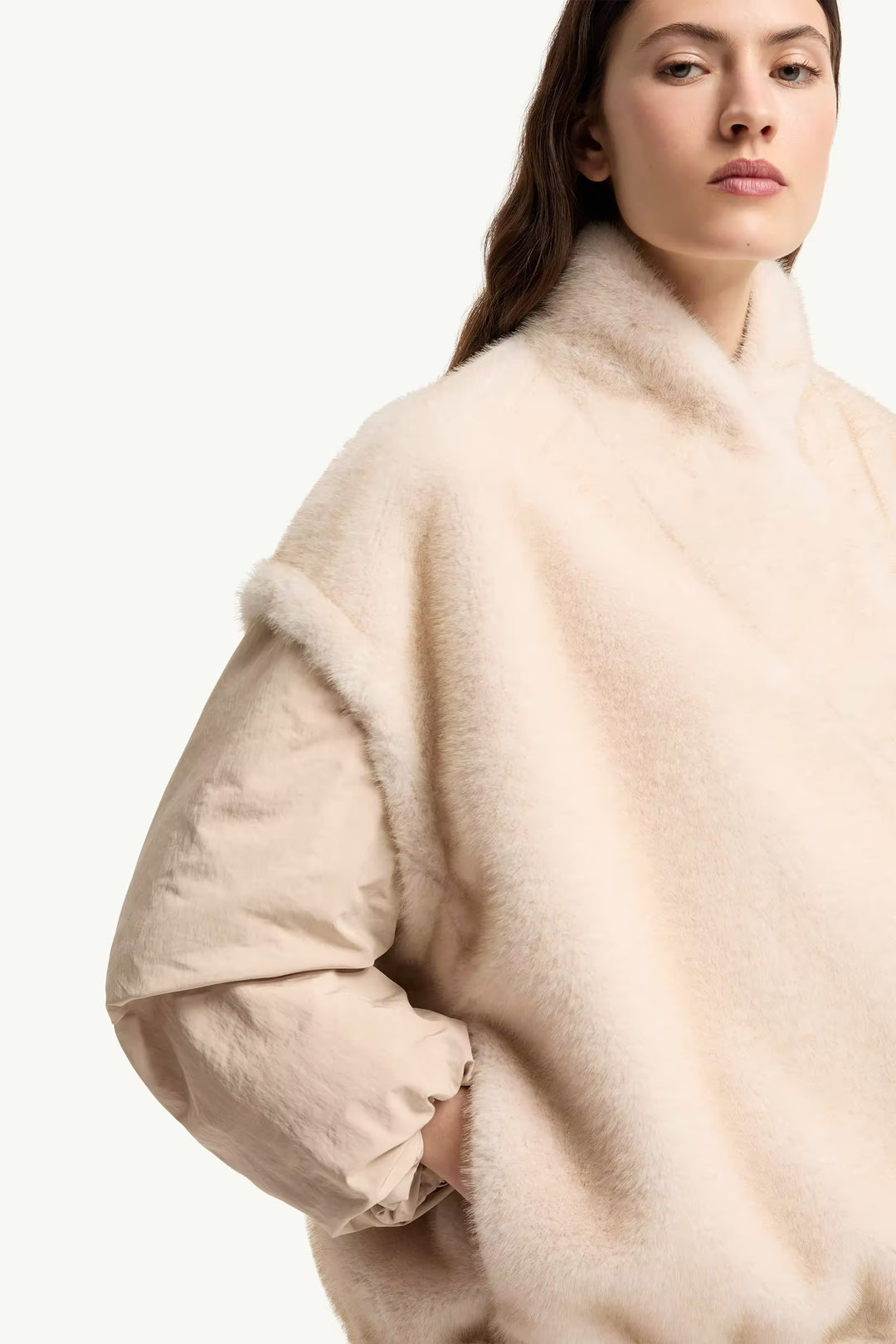 MONCLER Doudoune réversible 2-en-1 Chardonneret en teddy
